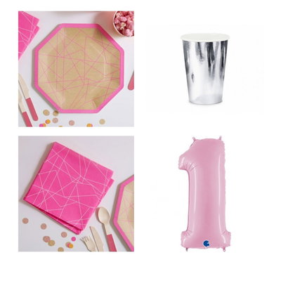 11-årskalas, Neonkalas, kalaspaket, 6 gäster – paketets produkter med sifferballong 100 cm