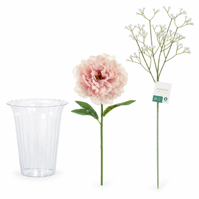 Produktöversikt: Konstblommor i skål till ett bordsarrangemang