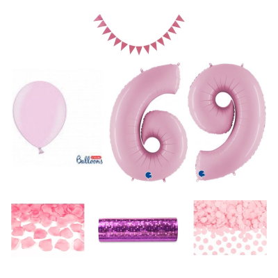 69-års festpaket, Rosa, Stor – sammansatt produktbild