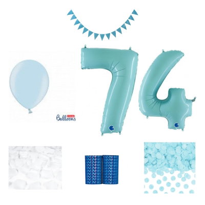 74-års festpaket, Blått, Stor – sammansatt produktbild