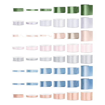 Satinbandspaket – Salvia babyshower – Maxi – 48 rullar – hela paketet