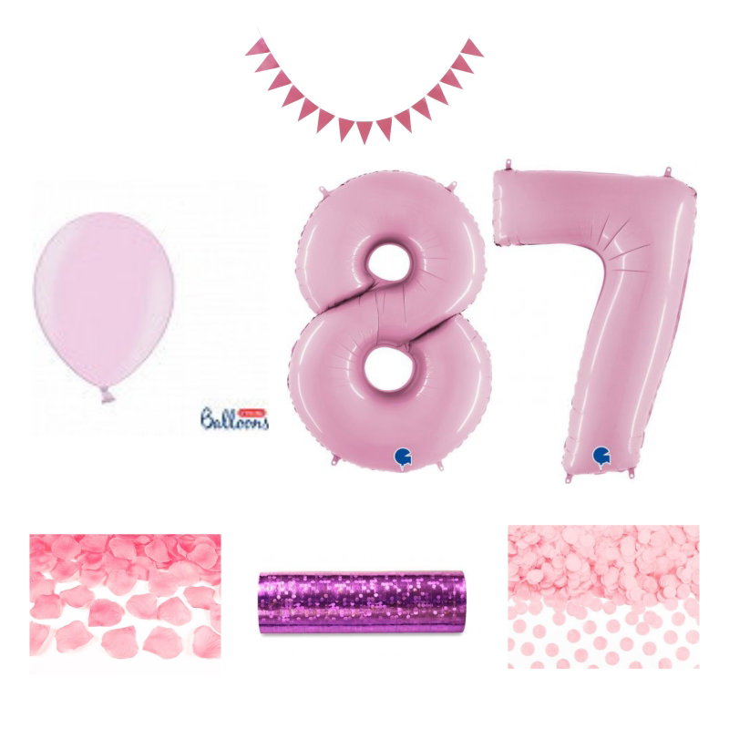 87-års festpaket, Rosa, Stor – sammansatt produktbild