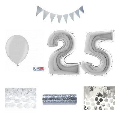 25-års festpaket, Silver, Stor – sammansatt produktbild