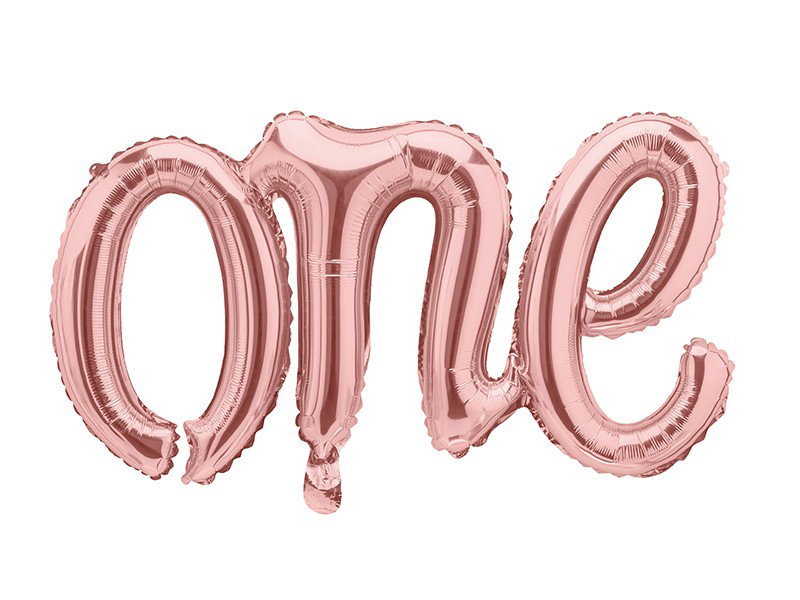 Folieballong - One - Roséguld**