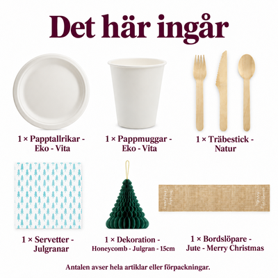 Det här ingår i Skogens jullunch för sex – mintgranar och naturmaterial