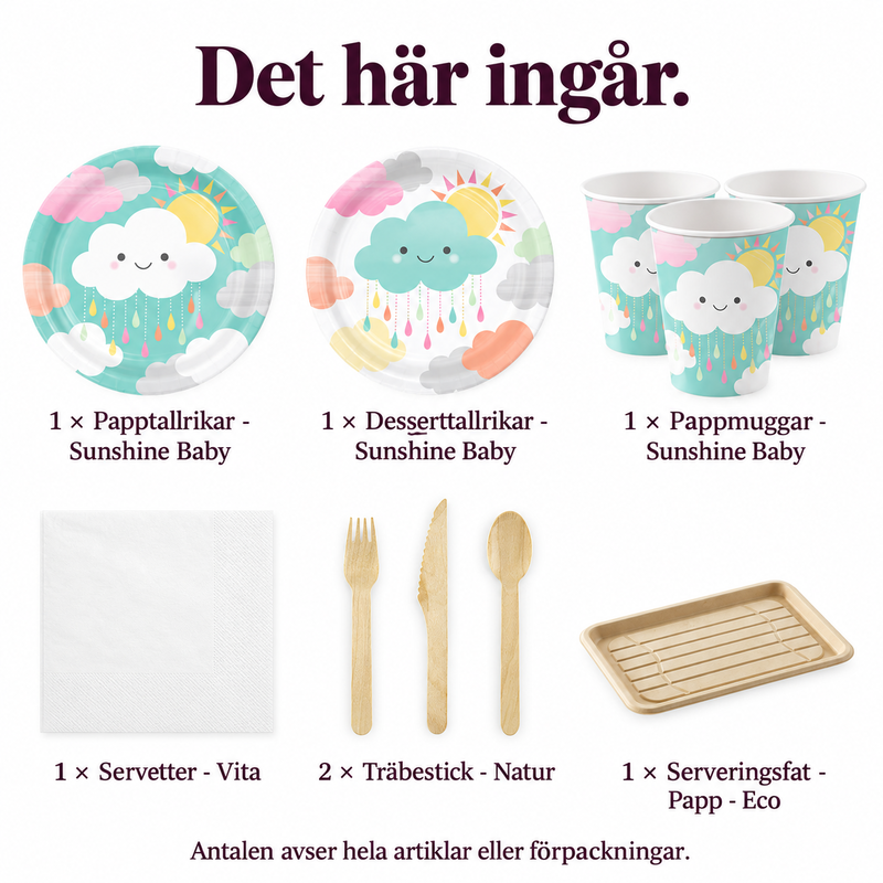 Sunshine Baby – lunch och efterrätt för åtta
