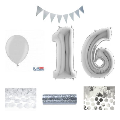 16-års festpaket, Silver, Stor – sammansatt produktbild