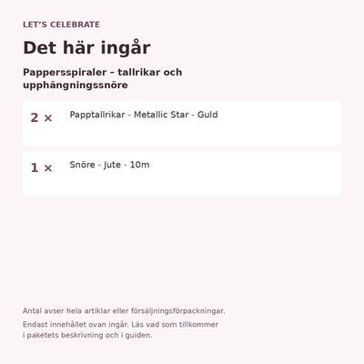 Innehåll och antal försäljningsförpackningar.