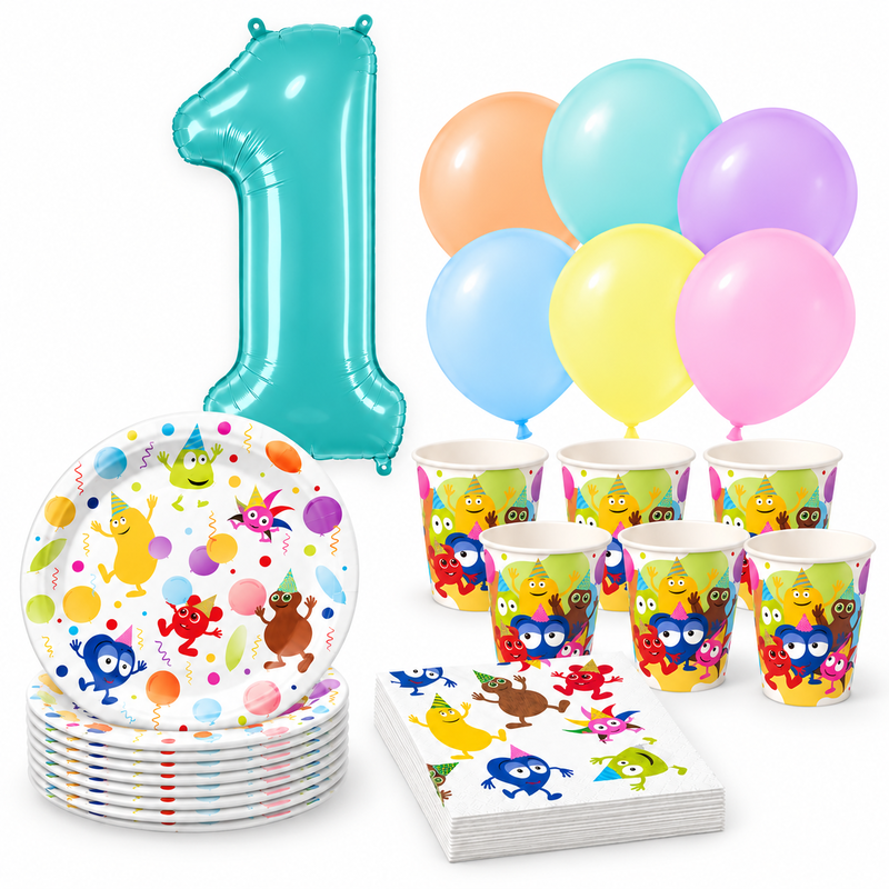 1-årskalas, Babblarna, kalaspaket, 16 gäster – produktbild