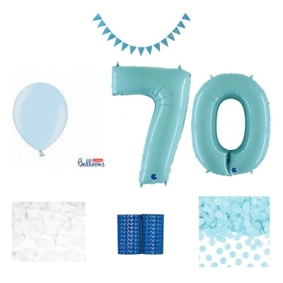 70-års festpaket, Blått, Stor – sammansatt produktbild