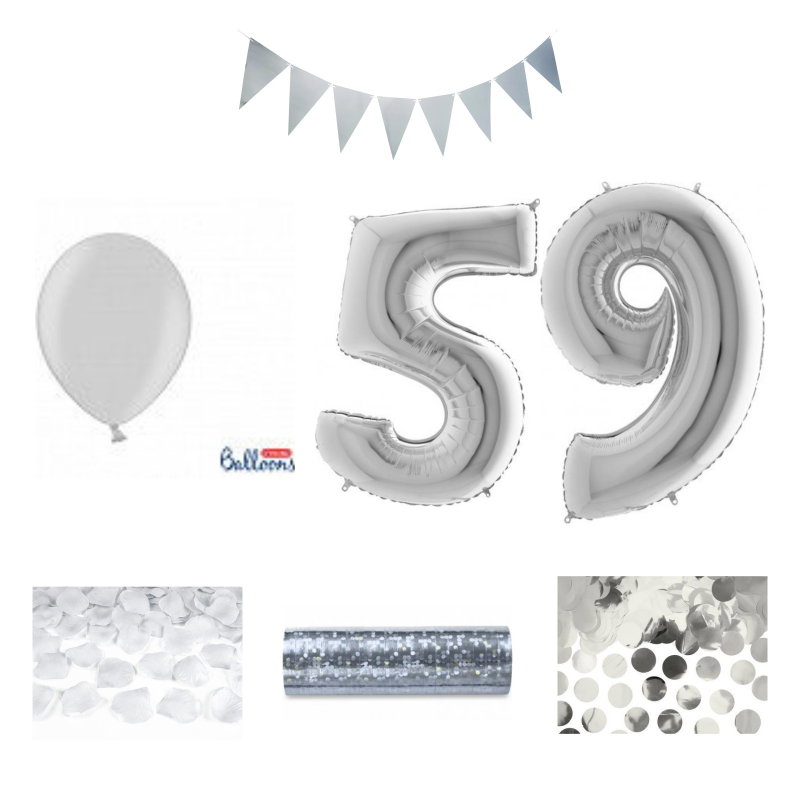59-års festpaket, Silver, Stor – sammansatt produktbild
