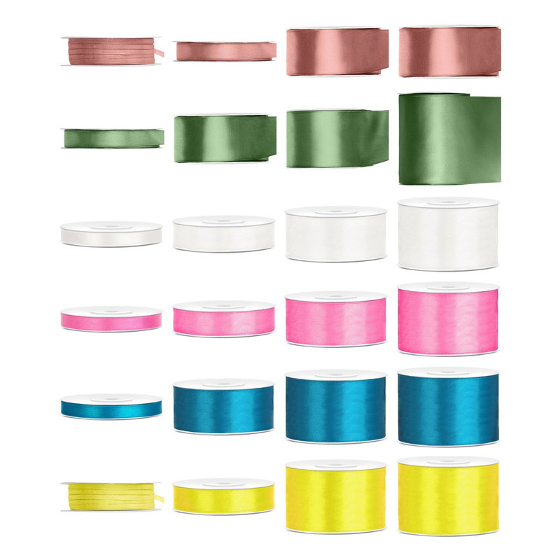 Satinbandspaket – Tackpresenter – Maxi – 24 rullar – hela paketet