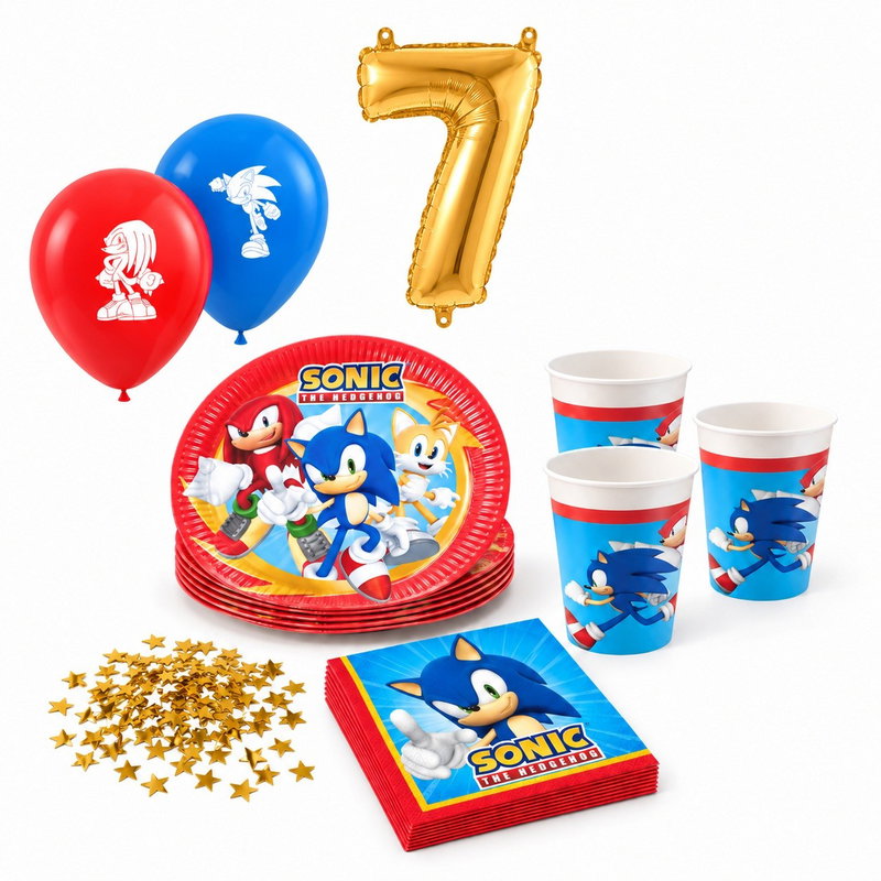 7-årskalas, Sonic, kalaspaket, 8 gäster – paketets produkter