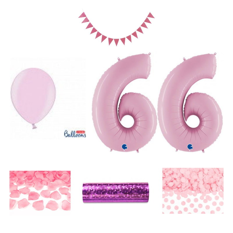 66-års festpaket, Rosa, Stor – sammansatt produktbild