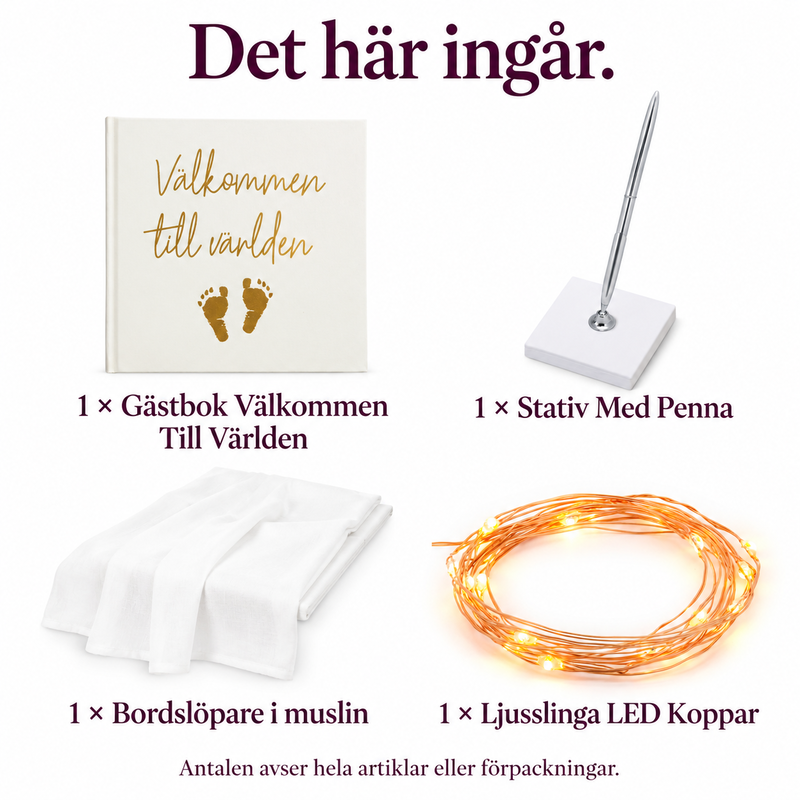 Dopminnen i gästbok – ljus skrivstation
