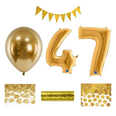 47-års festpaket, Guld, Stor – sammansatt produktbild