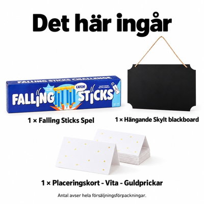 Fånga fallet – reaktionsturnering med finaltavla – innehåll och antal försäljningsförpackningar