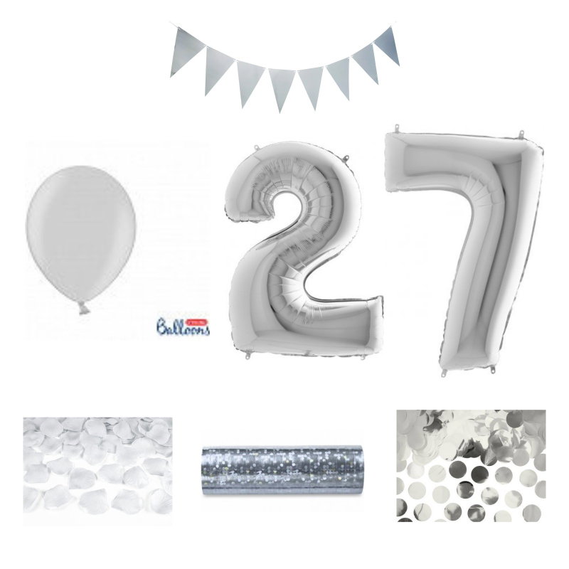 27-års festpaket, Silver, Stor – sammansatt produktbild