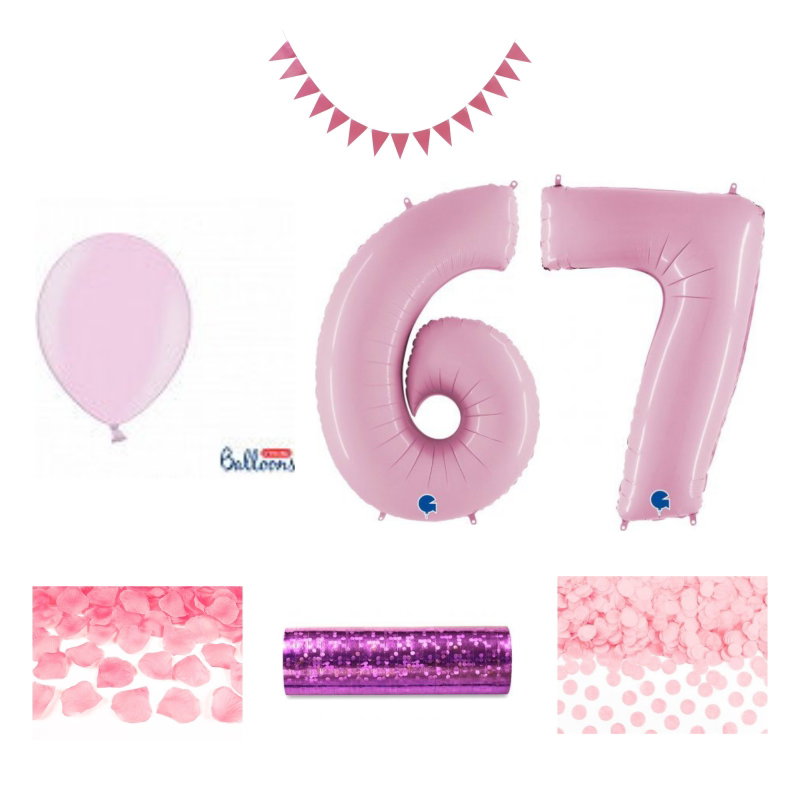 67-års festpaket, Rosa, Stor – sammansatt produktbild