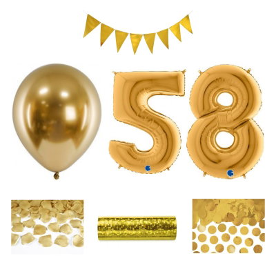 58-års festpaket, Guld, Stor – sammansatt produktbild