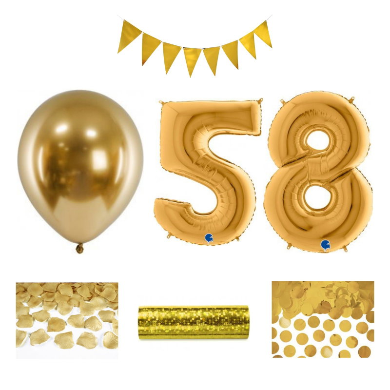 58-års festpaket, Guld, Stor – sammansatt produktbild