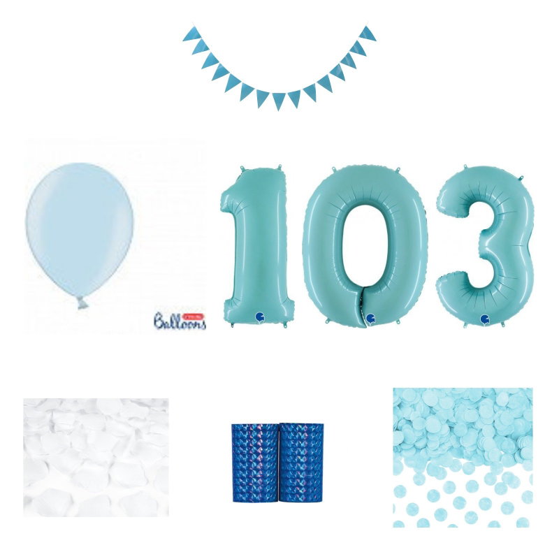 103-års festpaket, Blått, Stor – sammansatt produktbild