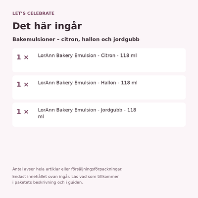 Paketets innehåll och antal försäljningsförpackningar.