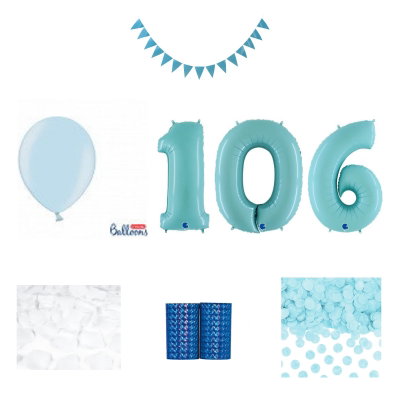106-års festpaket, Blått, Stor – sammansatt produktbild