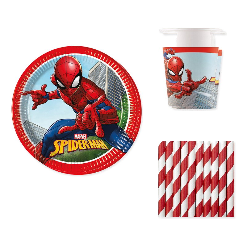 Spiderman – dukningspaket för 24 gäster
