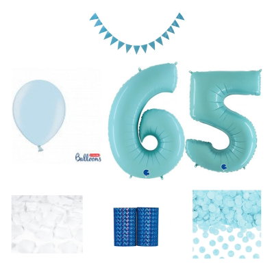 65-års festpaket, Blått, Stor – sammansatt produktbild