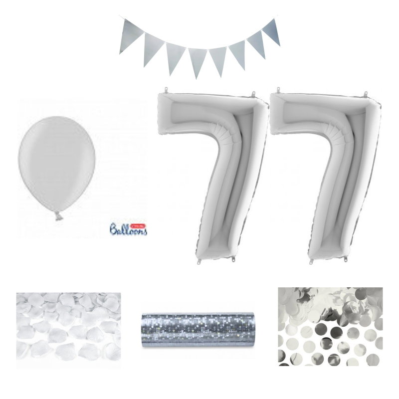 77-års festpaket, Silver, Stor – sammansatt produktbild