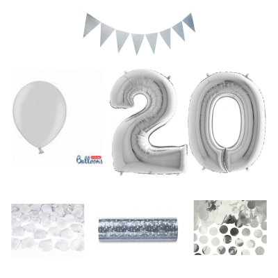 20-års festpaket, Silver, Stor – sammansatt produktbild