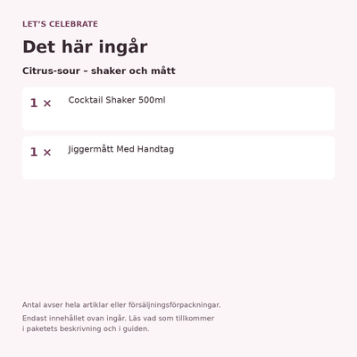 Innehåll och antal försäljningsförpackningar.