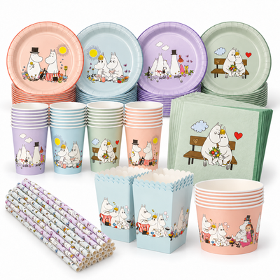 Mumin Extra – dukningspaket för 24 gäster – paketets produkter