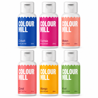 Tropical Cobalt, 6 flaskor Colour Mill Oil Blend à 20 ml