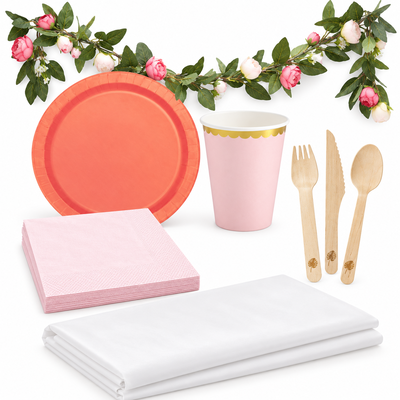 Blomsterpicknick för sex – varm aprikos och rosor