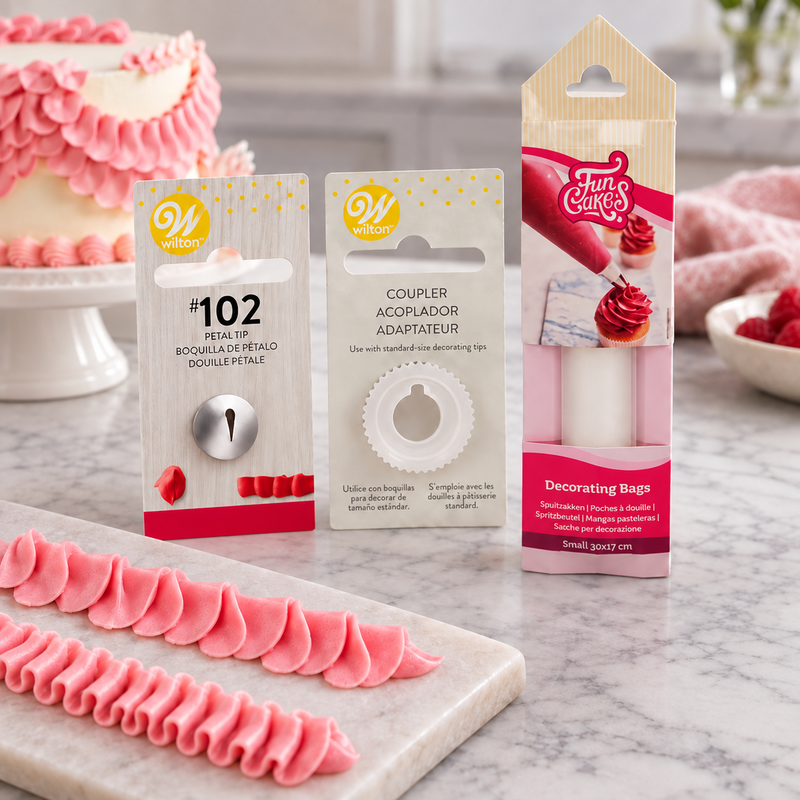 Miljöbild: Smala volanger – precision med Wilton #102