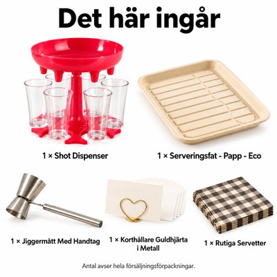 Sex små välkomstprov samtidigt – uppmätning och serveringsplats – innehåll och antal försäljningsförpackningar