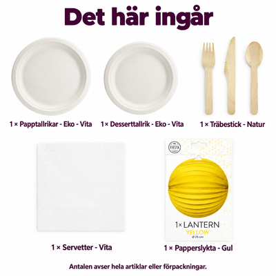 Det här ingår i Påskbrunch för sex – två serveringar och gula accenter