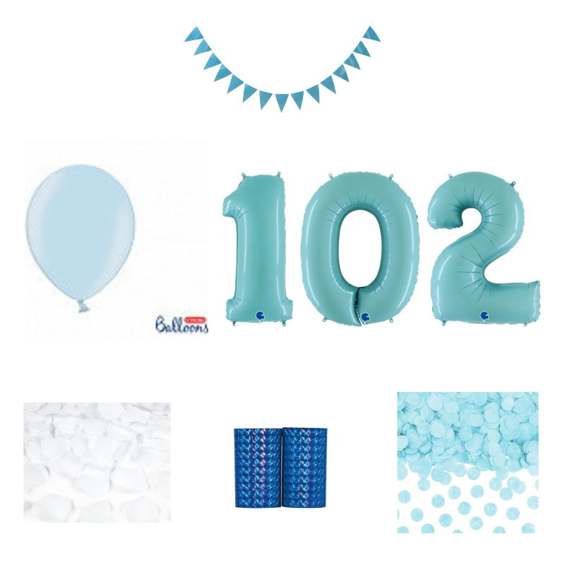 102-års festpaket, Blått, Stor – sammansatt produktbild