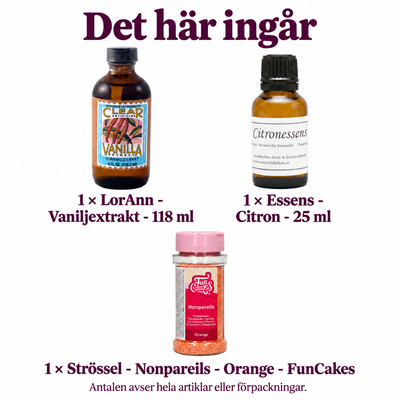 Det här ingår i Citronpannacotta med vanilj och små orange pärlor