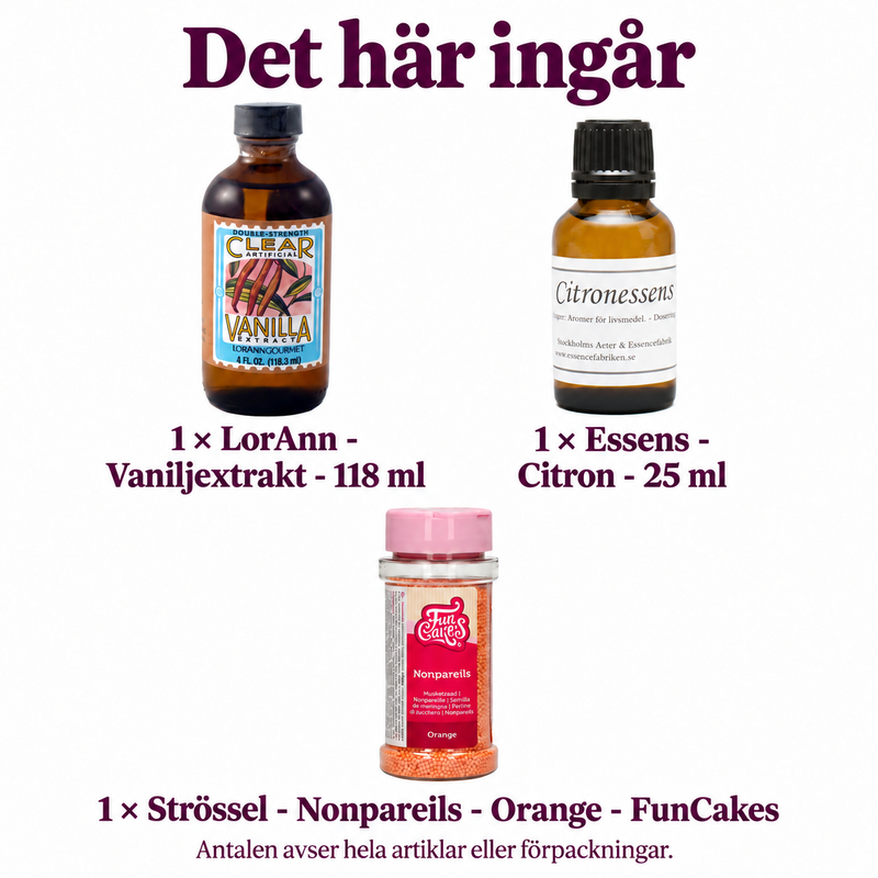 Det här ingår i Citronpannacotta med vanilj och små orange pärlor