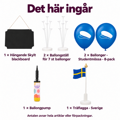 Det här ingår i Hitta studenten – fristående mötespunkt med två ballongställ