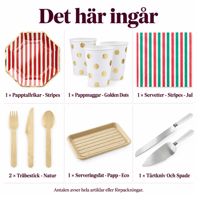 Det här ingår i Randigt julfika för åtta – skär upp och servera