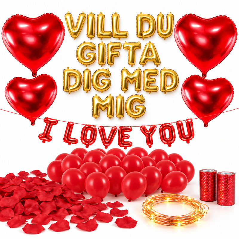 Frieripaket Deluxe – Vill du gifta dig med mig i guld – samlingsbild
