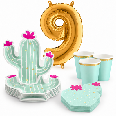 9-årskalas, Llama & kaktus, kalaspaket, 6 gäster – paketets innehåll