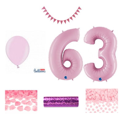 63-års festpaket, Rosa, Stor – sammansatt produktbild