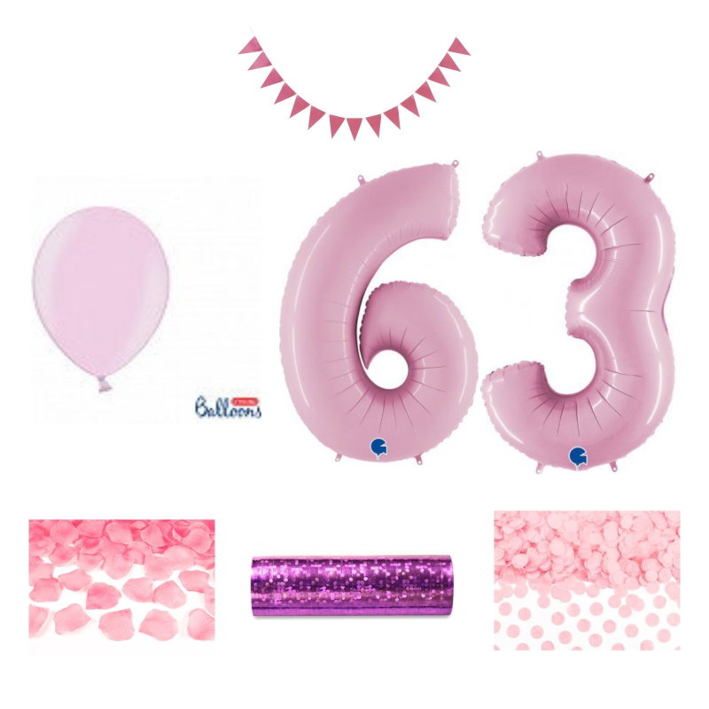 63-års festpaket, Rosa, Stor – sammansatt produktbild