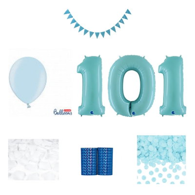 101-års festpaket, Blått, Stor – sammansatt produktbild