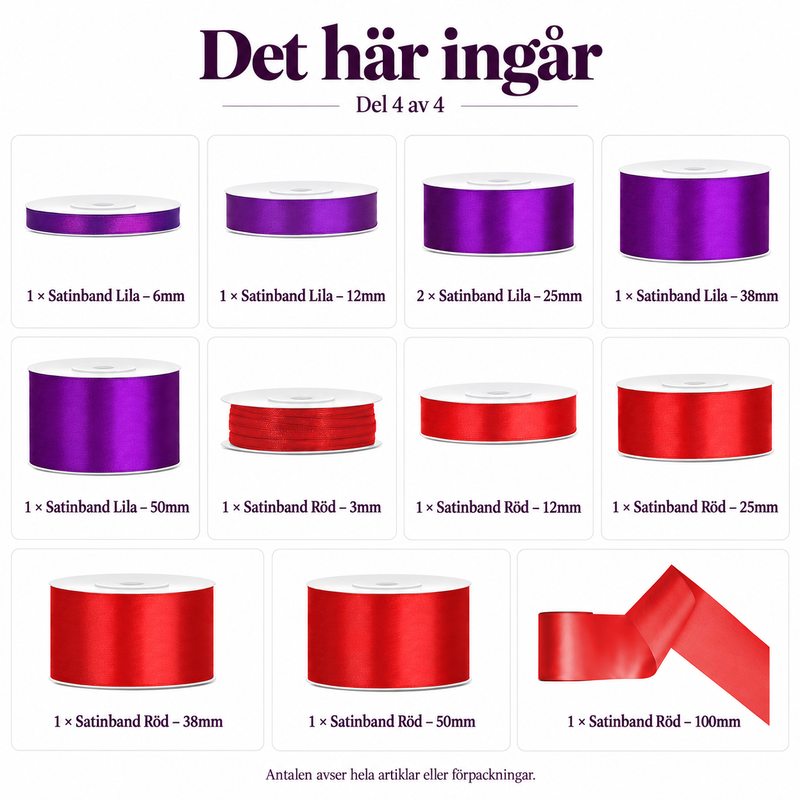 Det här ingår – Satinbandspaket Midsommar Maxi – del 4 av 4